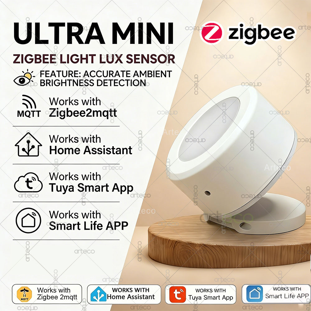 Smart Home Monitoring - Ultra Mini Zigbee Lichtsensor Beleuchtungsstärkedetektor Lux
