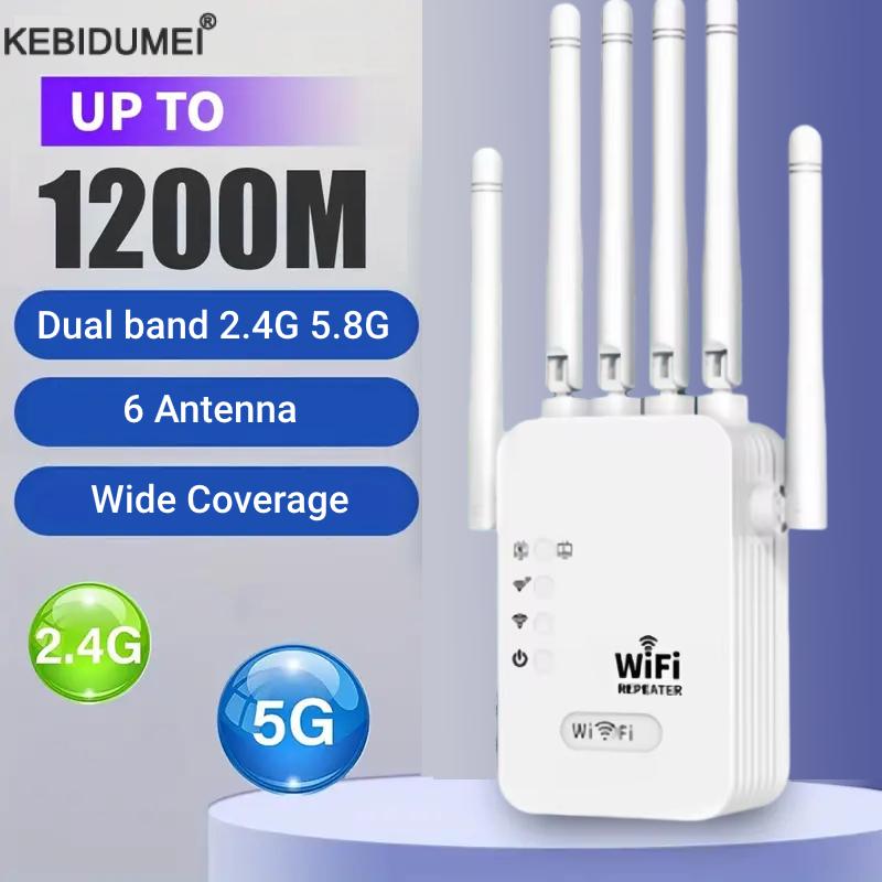 Smart Home Router - 1200Mbps Wireless WiFi Repeater 2,4G 5,8G