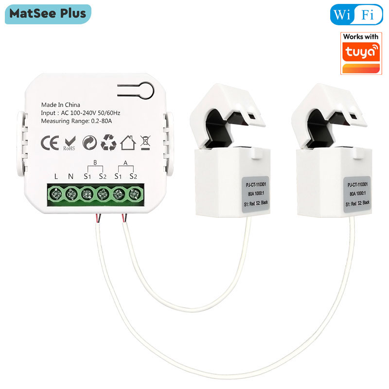 Smart Energy Monitor - Intelligenter WLAN-Energiezähler Bidirektional 1/2 Kanal mit