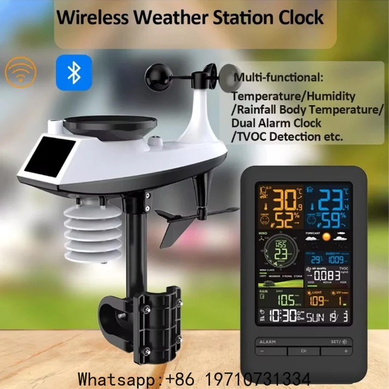 Smart Home Monitoring - WLAN-Smart-Wetterstation Digitales Smart-Home-Thermometer mit Sensor für