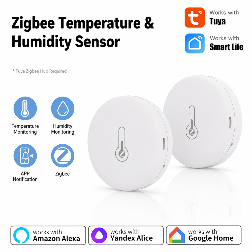 Smart Home News - Tuya Zigbee Temperatur- und Luftfeuchtigkeitssensor, Mini-Fernüberwachung