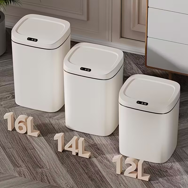 Smart Home Junkie - 1er-Pack intelligenter, berührungsloser Mülleimer mit Deckel,