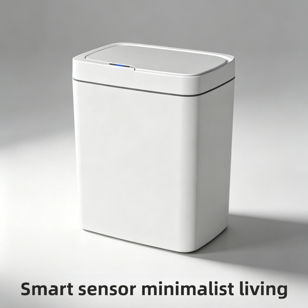 Smart Home Junkie - Weißer Berührungsloser 15L Smart Sensor Mülleimer