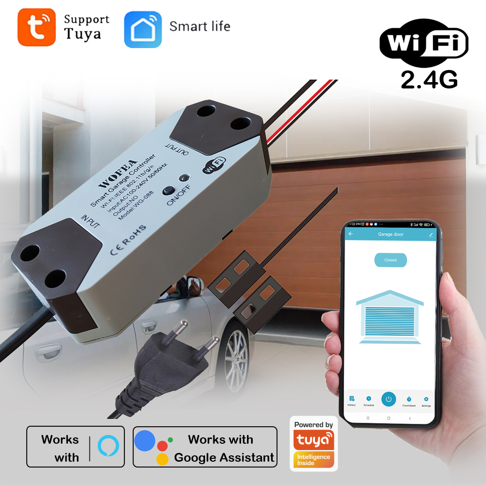 Smart Home Control Panel - Intelligenter Garagentoröffner-Controller, EU-Stecker, funktioniert mit Alexa,