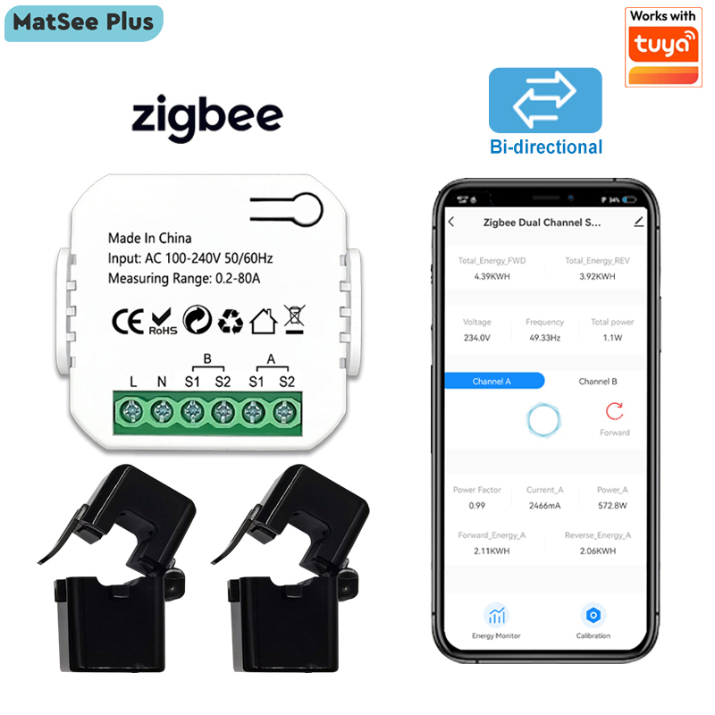 Smart Energy Monitor - Intelligenter ZigBee Energiezähler Bidirektional 1, 2