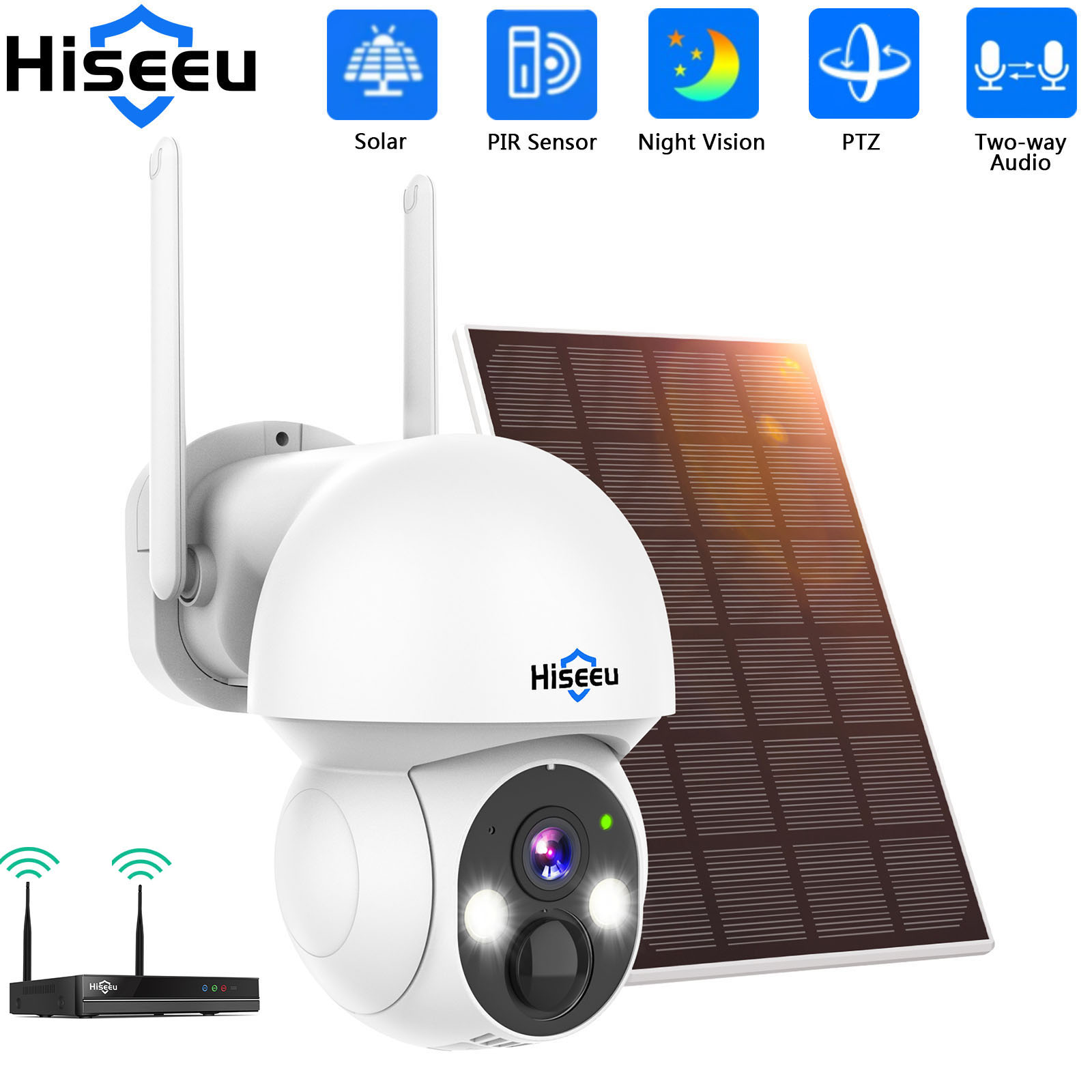 Hiseeu 2K 4MP WIFI PTZ Solar I – Security Ip Camera Bewertung und Preis